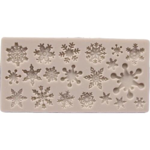 1PCS Snowflake Shape Cake Mold Silicone Snow Fondant Mold Sugar Craft Cake Tool Snow Fondant Christmas Winter Decor K149