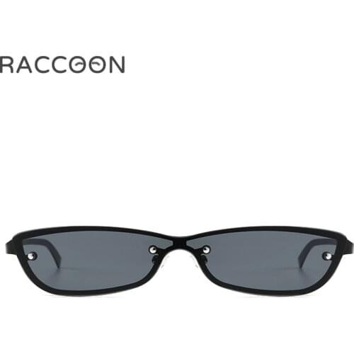 Small Frame Metal Sunglasses 90S Women Luxury Brand Designer Trendy One Piece Sun Glasses Female Ocean Lens Shades Y2K Eyewear