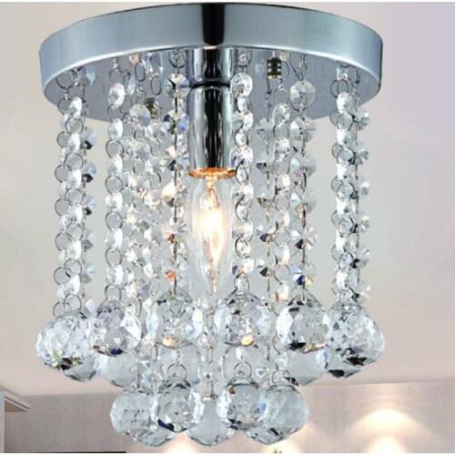 European and American style modern personality porch living room bedroom study balcony crystal aisle ceiling lamp LX101516