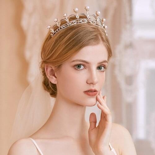 Wedding Crown Woman Baroque Rhinestones Bridal Crystal Tiaras Bride Hair Jewelry Headpiece Party Crowns Wedding Hair Accessories