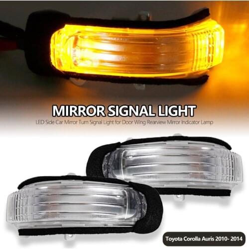 LED Side Car Mirror Turn Signal Light for Toyota Corolla Auris 2010- 2014 Door Wing Rearview Mirror Indicator Lamp
