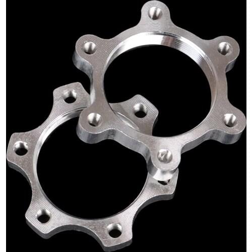 2PCS Bicycle Disc Brakes Conversion Seat 44mm/48mm Thread Hub Flanges Nut Aluminum Alloy Lock Bike Adaptor