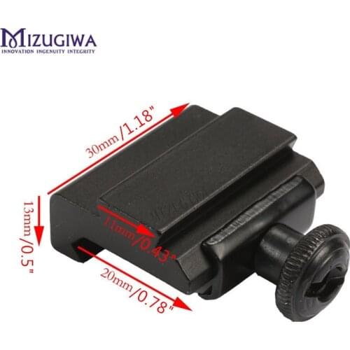 1 pc MIZUGIWA Flat Top 20mm to 11mm Weaver Picatinny To Dovetail Rail Adapter Base Mount Long 30mm Rail Pistol Airsoft