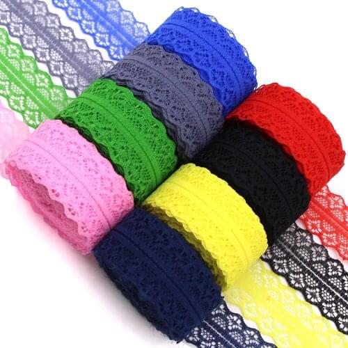 10m/Roll Lace Ribbon 28mm Wide Tape Fabric 16 Colors Embroidery Lace Trim Fabric For Sewing Decoration DIY Clothes/Dresses