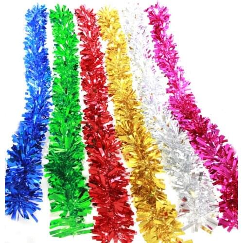 10pcs/lot 2M christmas tree ribbon decorations garland christmas day indoor wool top decoration for Wedding birthday party