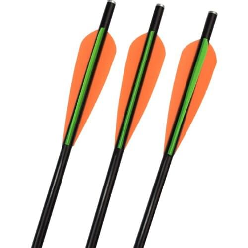12Pcs 14" 16" 18" 20" Fiberglass Crossbow Bolts 3" Plastic Vane Flat Nock 100 Grain Points Archery Bow Hunting Free Shipping
