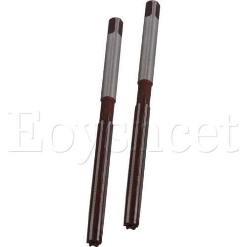 2pcs H7 5mm x 87mm Cutting Dia High Speed Steel Straight Shank Hand Reamer