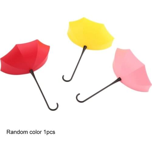 3Pcs Colorful Umbrella Wall Hook Key Hair Pin Holder Organizer Decorative Brand New Umbrella Wall Hooks CHIRSMAS