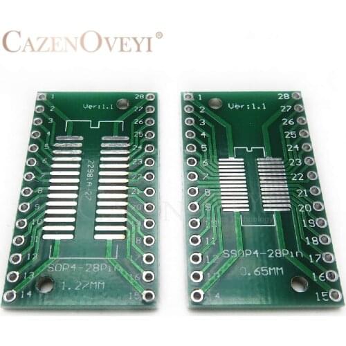 5pcs/lot TSSOP28 SSOP28 SOP28 to DIP28 Transfer Board DIP Pin Board Pitch Adapter In Stock