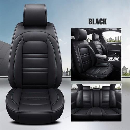 GLCC PU Leather Car Seat Covers Cushion Auto Front Rear Seat Luxury Protector Cover With Pillow Universal 5-Seat Car Four Season