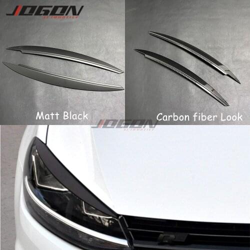 For Volkswagen VW MK7 MK7.5 GOLF 7.5 TDI 2019+ Car Accessories Headlight Head Lamp Light Eyelid Eyebrow Stickers Cover Trim