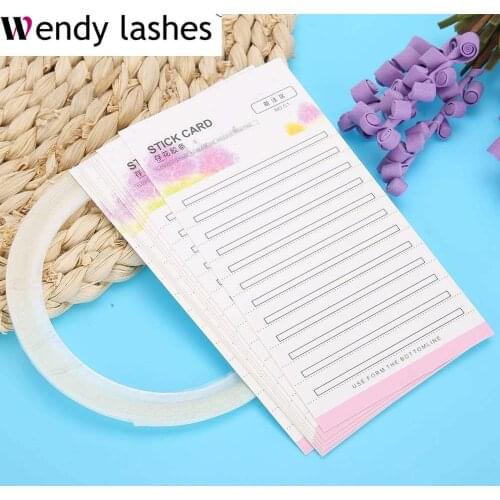 10pcs Premade Volume Fans Lash Storage Card+Tape For Eyelash Extension Lashes Storage Paper Sticky Strip Lash Extension Supplies