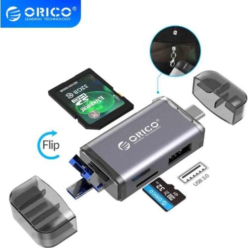 ORICO 6 in 1 Card Reader USB 3.0 Micro USB 2.0 Type C to SD Micro SD TF Adapter Smart Memory SD OTG Cardreader for Laptop