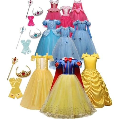 Halloween Costume for Kids Dress Girls Princess Cosplay Dress Baby Girls Princess Dress Up Party Vestidos Kid Carnival Costumes