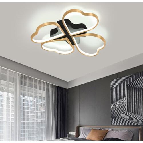Creative Minimalist Heart Shape Ceiling Light Luxury Design For Living Room Bedroom Gold Frame Fixture LED Lamps Luminaire