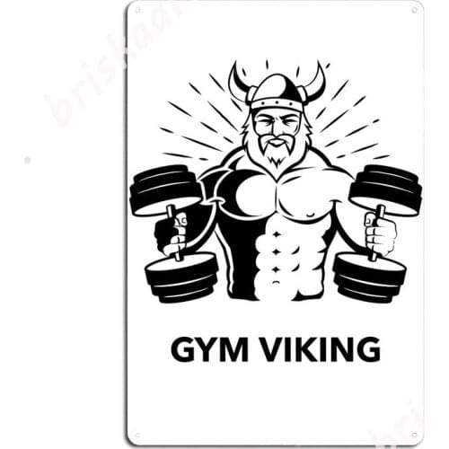 Gym Viking Metal Signs Cinema Garage Plates Living Room Designing Tin sign Posters