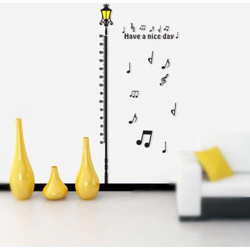 Cartoon Musical Note Height Measure Wall Sticker Poster Room Decoration Sticker Acrylic Bedroom Wallpaper Diy Children Gift B