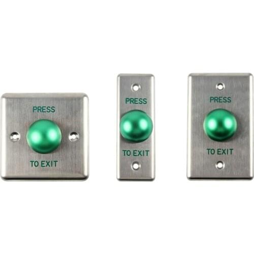 New Stainless Steel Door Release Button Push Button with Big Green Button for door access control system