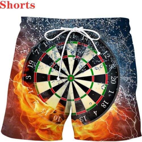 New 3D Print Darts Throw Game Graphic Fashion Men Women Tracksuits Crewneck Hip Hop Shorts Plus size S-7XL