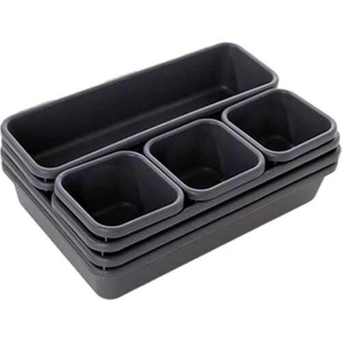 GTBL Organizer Box Trays Home Office Storage Kitchen Bathroom Closet Desk Box Drawer Organization Tray Cutlery Stationery