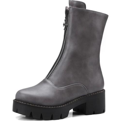 Qiu dong season with waterproof taichung female 2017 new restoring ancient ways round head size 43 female boots code 33-1207