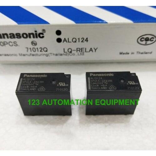 New original ALQ124 24VDC Relay 5Pin 10A (can substitutions JQ1P-24V-F)