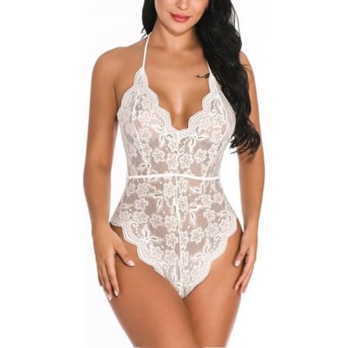 3 Colors Sexy Bra Siamese Lingerie Set Sexy Womens Lace Bra Bodysuit Jumpsuit Backless Underwear Lingerie Sets Transparent Bras
