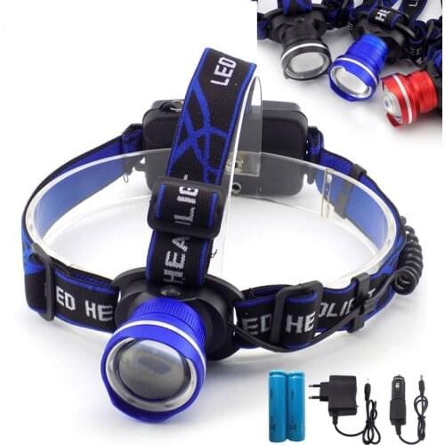 T6 LED Headlamp fish eye lens Zoomable head Light Torch Headlight linterna cabeza For Fishing Camping Focus Flashlight 18650