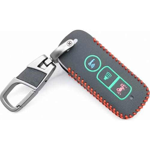 Luminous Leather Key Case Cover For Honda X SH 300 150 125 Forza 300 125 PCX150 ADV 2018 Scooters Motor 3 Buttons Protect Shell