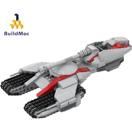 Buildmoc Space War Hs-tt High Speed Tread Tank Modular Tank Expert Weapon Movie Series Building Blocks Children Toy Gift