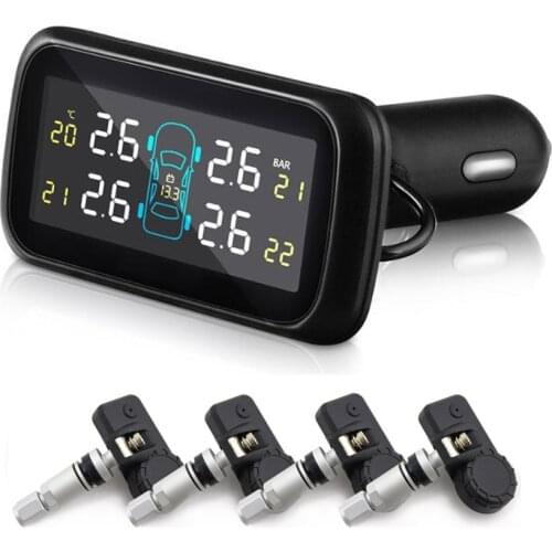 TPMS Car Electronics Wireless Tire Pressure Monitoring System tpms Sensors LCD Display for Honda for Lada