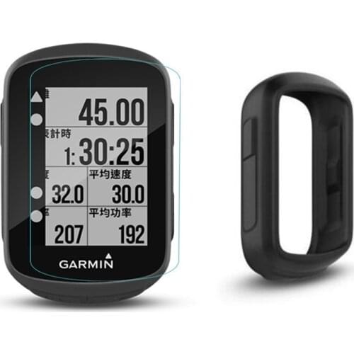 Bicycle Computer Stopwatch Silicone Case & Tempered Glass Screen Protector Bike Stopwatch For Garmin EDGE 130 Accessories