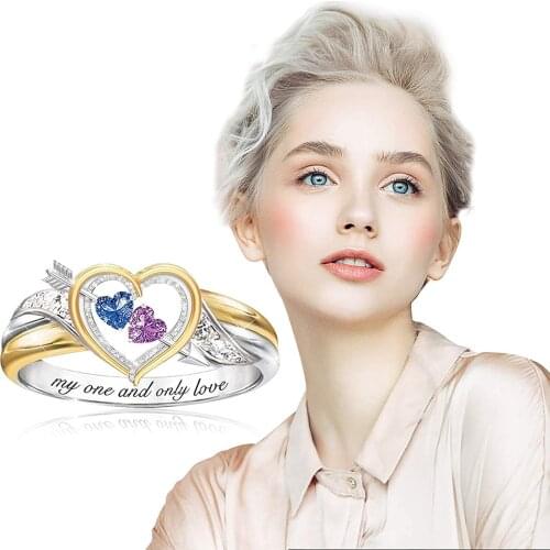 Vintage Luxury Engagement Wedding Ring For Women My One and Only Love Promise Rings Anniversary Ring Fashion Jewelry Best Gift