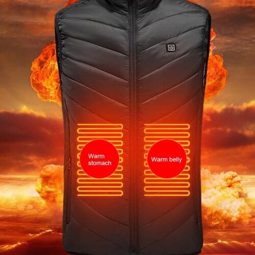 Heated Vest Men Women 9 Areas Heated Winter Fishing Hunting Vest Tactical Heated Jacket Usb Outdoor Warm Veste Thermal Clothing