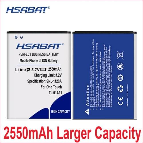 HSABAT 2550mAh Battery for Alcatel CAB31P0000C1 TLi014A1 TCL ONE TOUCH 4012/X OT-4012A FIRE OT-5020 M POP 918 OT-918/N/S OT-990