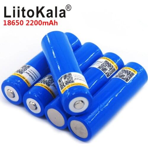 LiitoKala 18650 Battery 3.7v 2200mAh Capacity Battery Li-po Rechargeable 18650 Battery For Car/toys/Flashlight