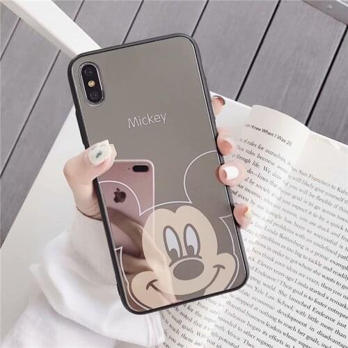 2021 Disney Mickey for iPhone 7/8 plus xr xs max 11pro max kawayi Mirror coupe phone case