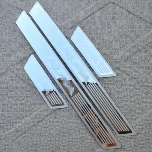 For Ford KUGA 2013 2014 2015 2016 Auto Door Sill Scuff Plate Guard Stickers Welcome Pedal Exterior Trims Car Styling Accessories