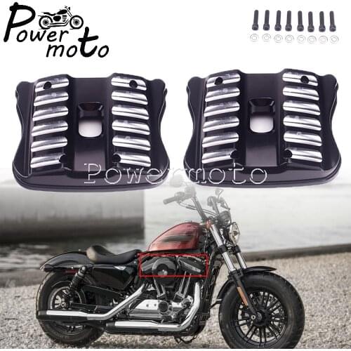 For Harley Sportster XL Iron 883 XL883N Seventy Two XL883 XL1200 48 72 Custom Black Motorcycle CNC Aluminum Top Rocker Box Cover