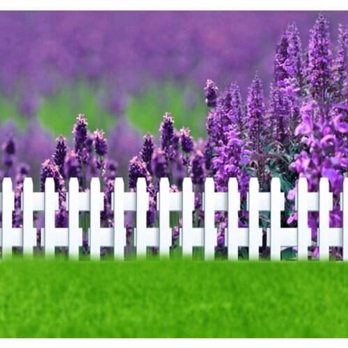 5x7ft Lawn Fence Purple Flowers Photography Backdrops Photo Props Studio Background