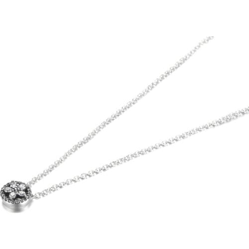 S925 Silver Sparkling Flower Collier Necklace For Women Wedding Party Gift Fine Jewelry Gift Fashion Girl Choker Gift