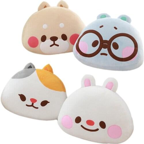 1pcs Cute Soft Chubby Bunny/Shiba Timid Bear Plush Doll Funny INS Party Plush Cushion/Pillow Kids Girl Birthday Gifts