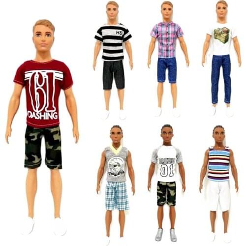 Fashion Outfit Sets for Barbie 30cm Ken The Boy Friend BJD FR SD Doll Clothes Dollhouse Roll Play Accessories