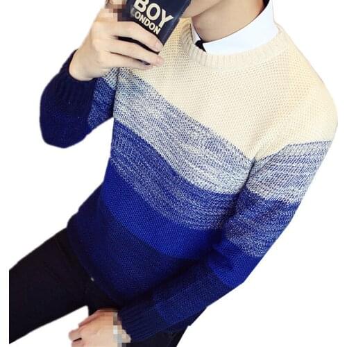 TG6213-A1352 2020 new spring autumn and winter mens personality Korean version circular neck knit sweater cheap wholesale