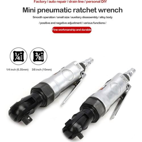 1/4" 3/8" Bicycle Air Pneumatic Ratchet Wrench Spanner Set Multitools High Torque for Car Repair Flexible Gun Impact Air Wrench