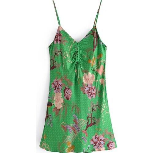 JC·KILIG 2021 New Womens Satin Printed Dress W66034J