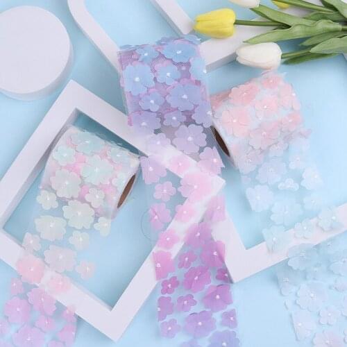 New 8cm/10cm/12cm Width 10 Yards High Quality Gradient Petal Mesh Yarn Bow Material Ribbon for Package Hair Bow Flower Package
