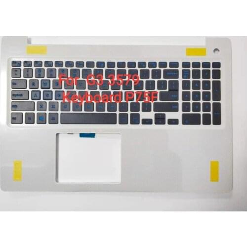 New original laptop Palmrestt for DELL G3 3579 G3-3579 Palmrest /w US keyboard Blue backlight 0Y192K 0X79T6 04T0F4 P75F