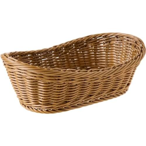 Oval Wicker Woven Basket Bread Basket Serving Basket, 11 Inch Storage Basket for Food Fruit Cosmetic Storage Table Top and Bathr