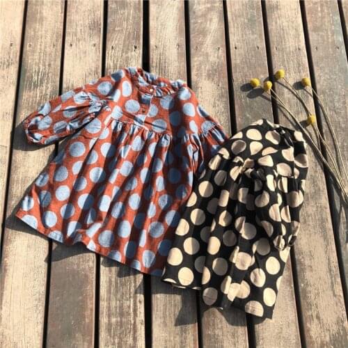 Girl Dress Kids Baby Gown 2021 Dots Spring Autumn Toddler Princess Outwear School Beach Uniform Dresses Children Clothing